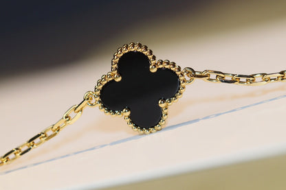 [Dawnora Jewelry]CLOVER 20 MOTIFS ONYX ROSE GOLD