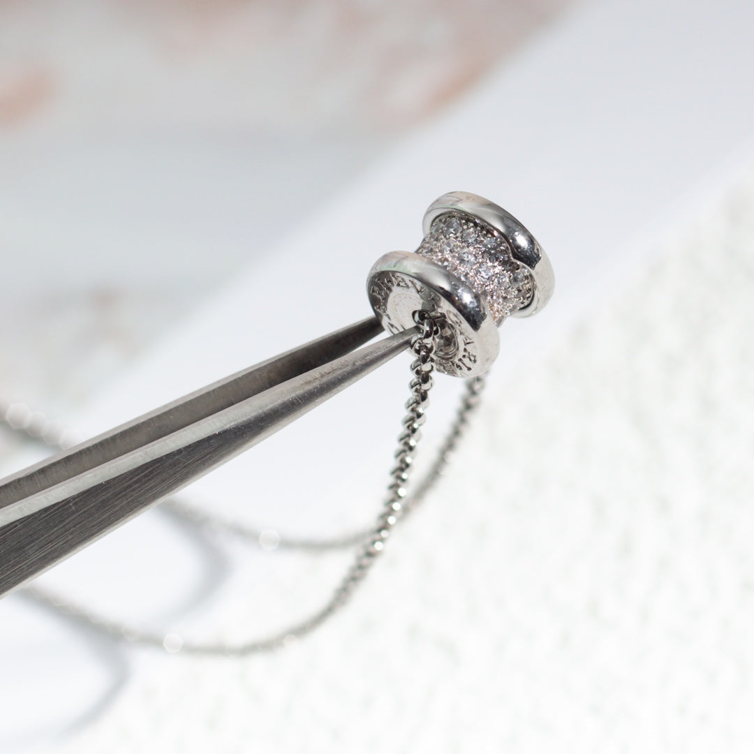 [Dawnora Jewelry]ZERO 1 SILVER DIAMOND NECKLACE