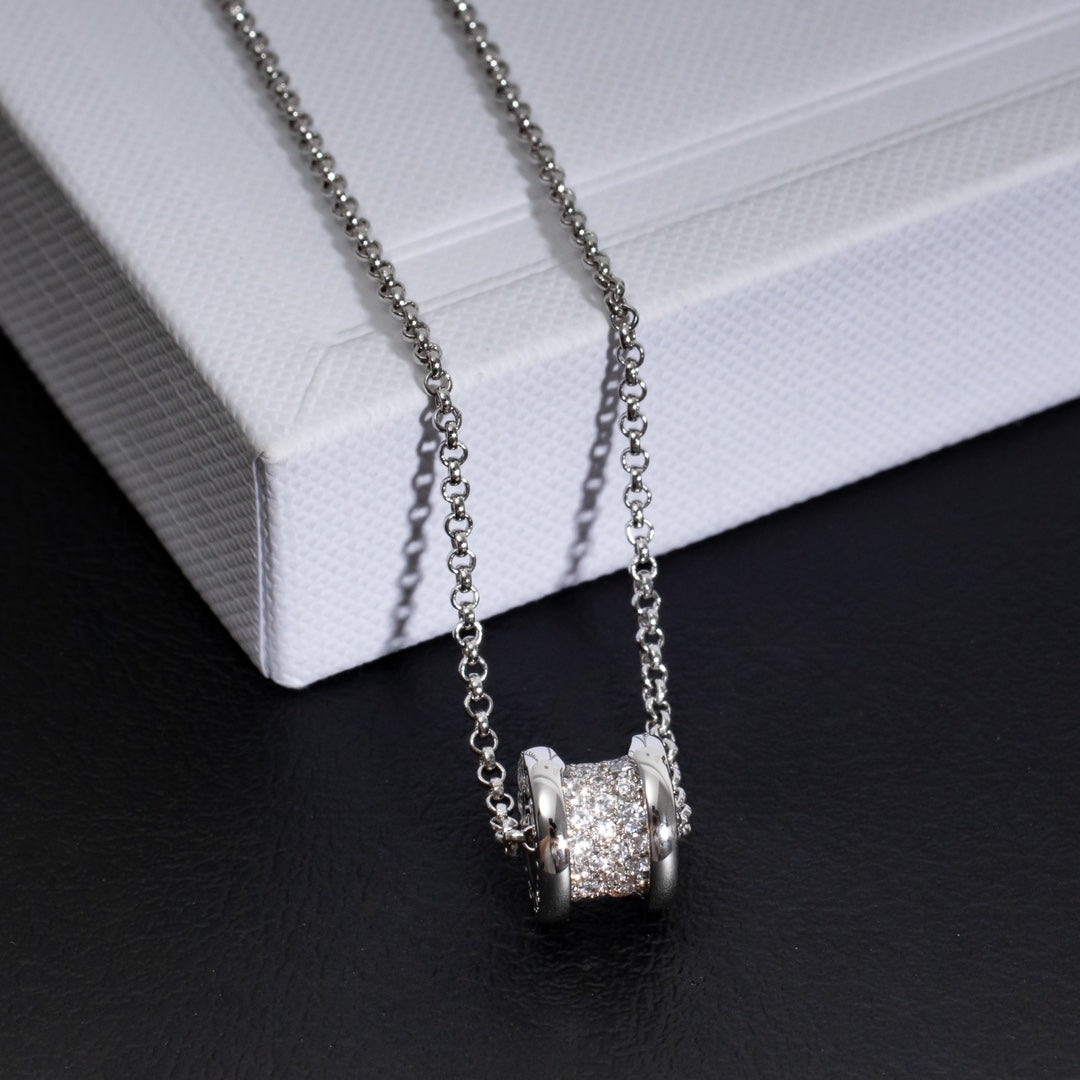 [Dawnora Jewelry]ZERO 1 SILVER DIAMOND NECKLACE