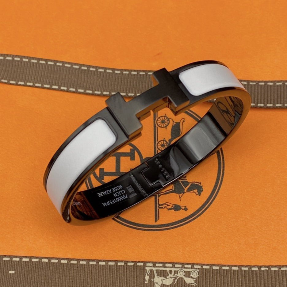 [Dawnora Jewelry]H BRACELET 12MM BLACK WHITE CERAMIC