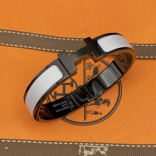 [Dawnora Jewelry]H BRACELET 12MM BLACK WHITE CERAMIC