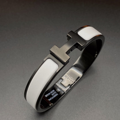 [Dawnora Jewelry]H BRACELET 12MM BLACK WHITE CERAMIC
