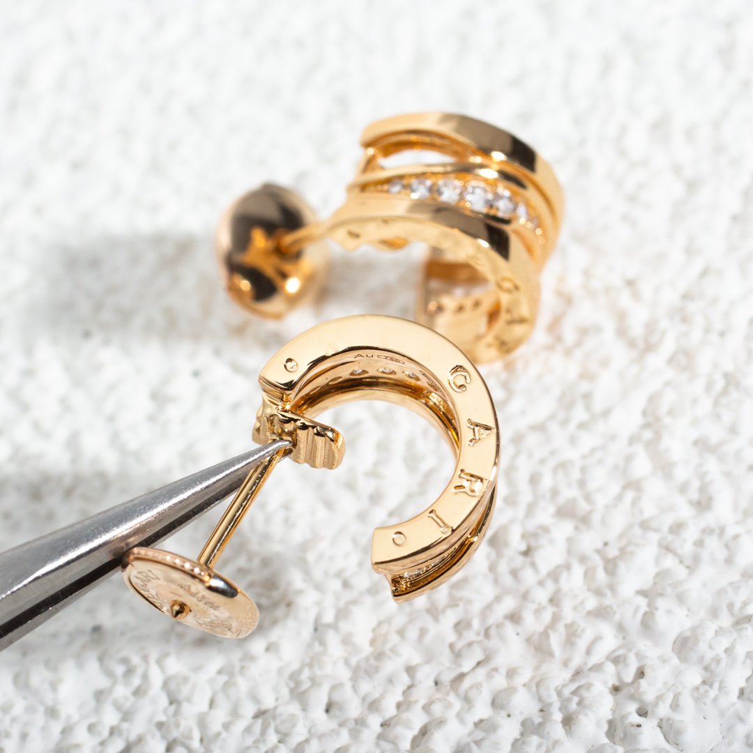 [Dawnora Jewelry]ZERO 1 PINK GOLD DIAMONDS EARRINGS