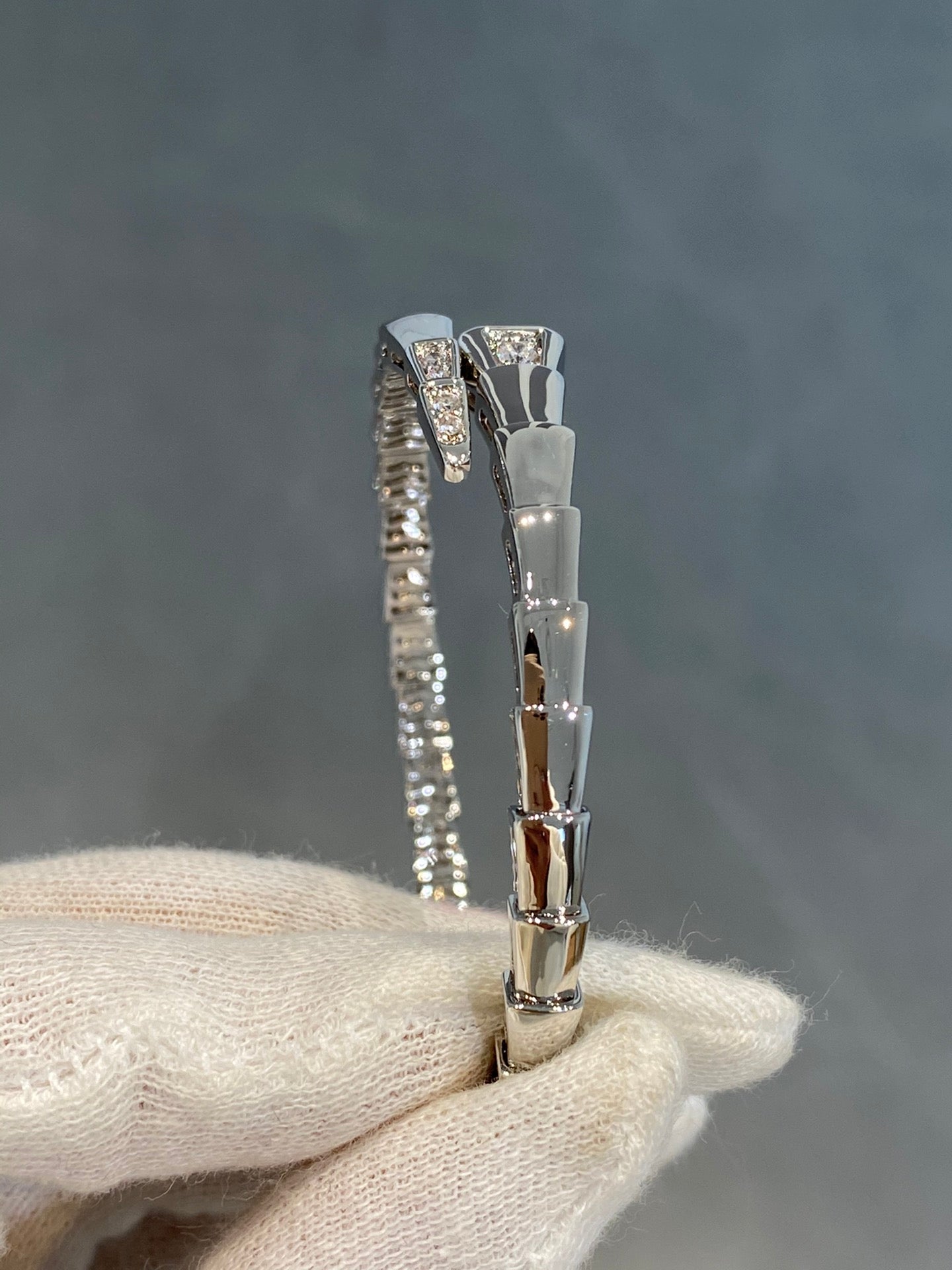[Dawnora Jewelry]SERPENTI BRACELET DIAMONDS SILVER