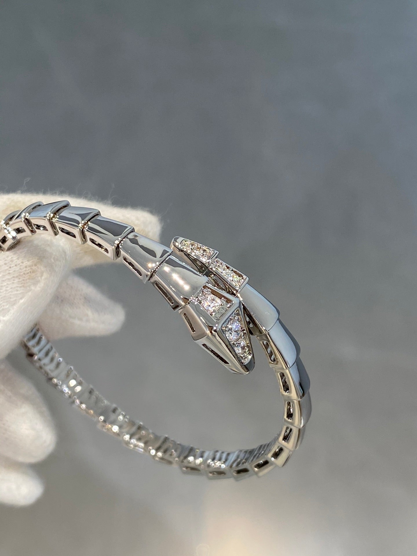 [Dawnora Jewelry]SERPENTI BRACELET DIAMONDS SILVER