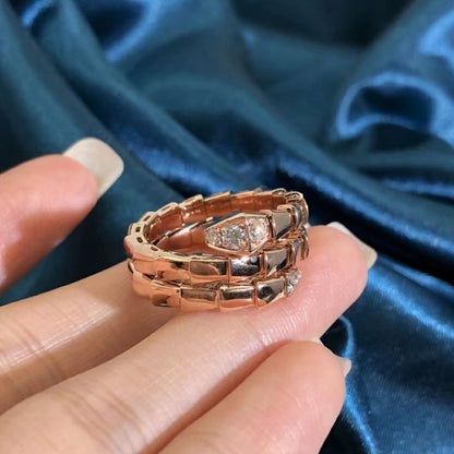 [Dawnora Jewelry]SERPENTS DOUBLE ROW DIAMOND RING