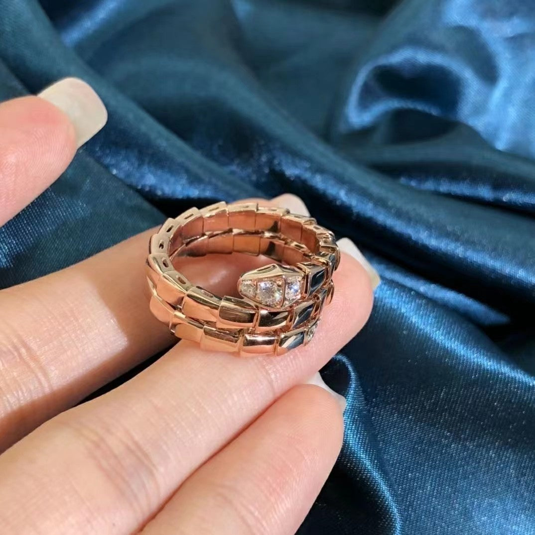 [Dawnora Jewelry]SERPENTS DOUBLE ROW DIAMOND RING