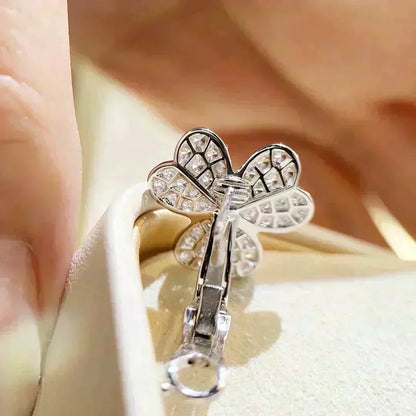 [Dawnora Jewelry]CLOVER COMOS DIAMOND EARRINGS SILVER