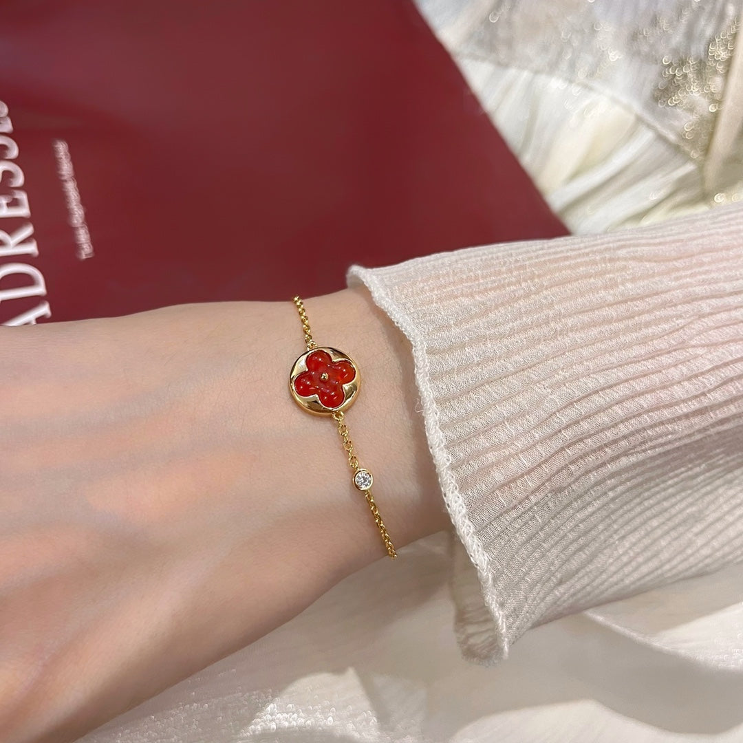 [Dawnora Jewelry]SUN PEDANT CARNELIAN BRACELET