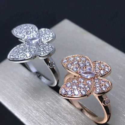 [Dawnora Jewelry]BUTTERFLY PINK GOLD DIAMOND RING