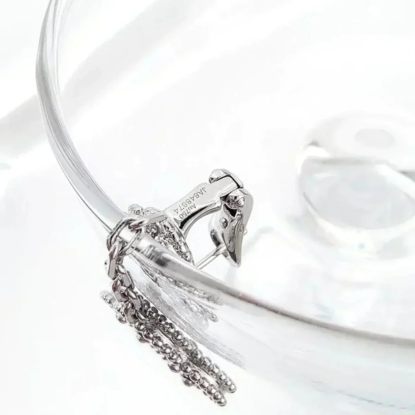 [Dawnora Jewelry]CLOVER 2 MOTIFS  DIAMOND ONYX EARRINGS SILVER