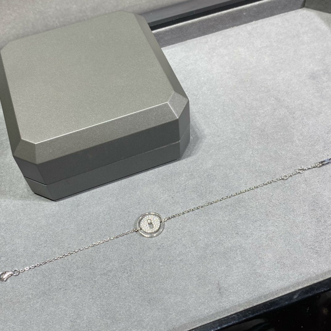 [Dawnora Jewelry]LUCKY MOVE DIAMOND PAVED BRACELET