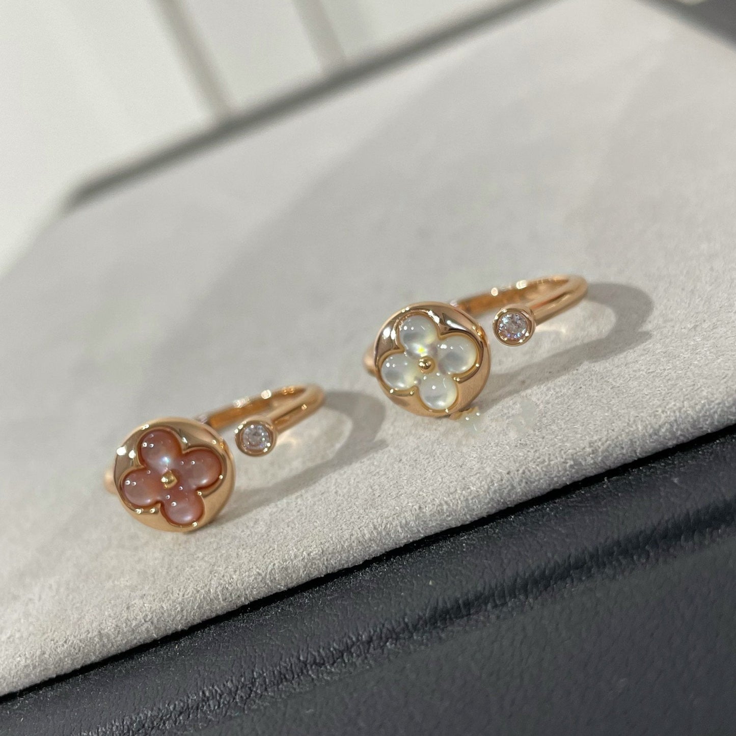 [Dawnora Jewelry]SUN 1 DIAMOND PINK MOP RING
