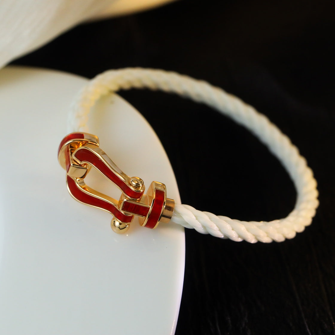 [Dawnora Jewelry]FORCE 10 WHITE TEXTILE DIAMOND PAVED