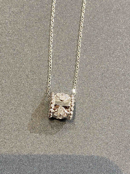[Dawnora Jewelry]PERLEE PEDANT SIVLER DIAMOND NECKLACE