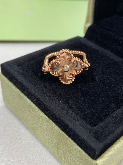 [Dawnora Jewelry]CLOVER RIVERSIBLE ROSE GOLD RING