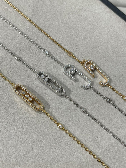 [Dawnora Jewelry]BABY MOVE DIAMOND BRACELET(Adjustable length)