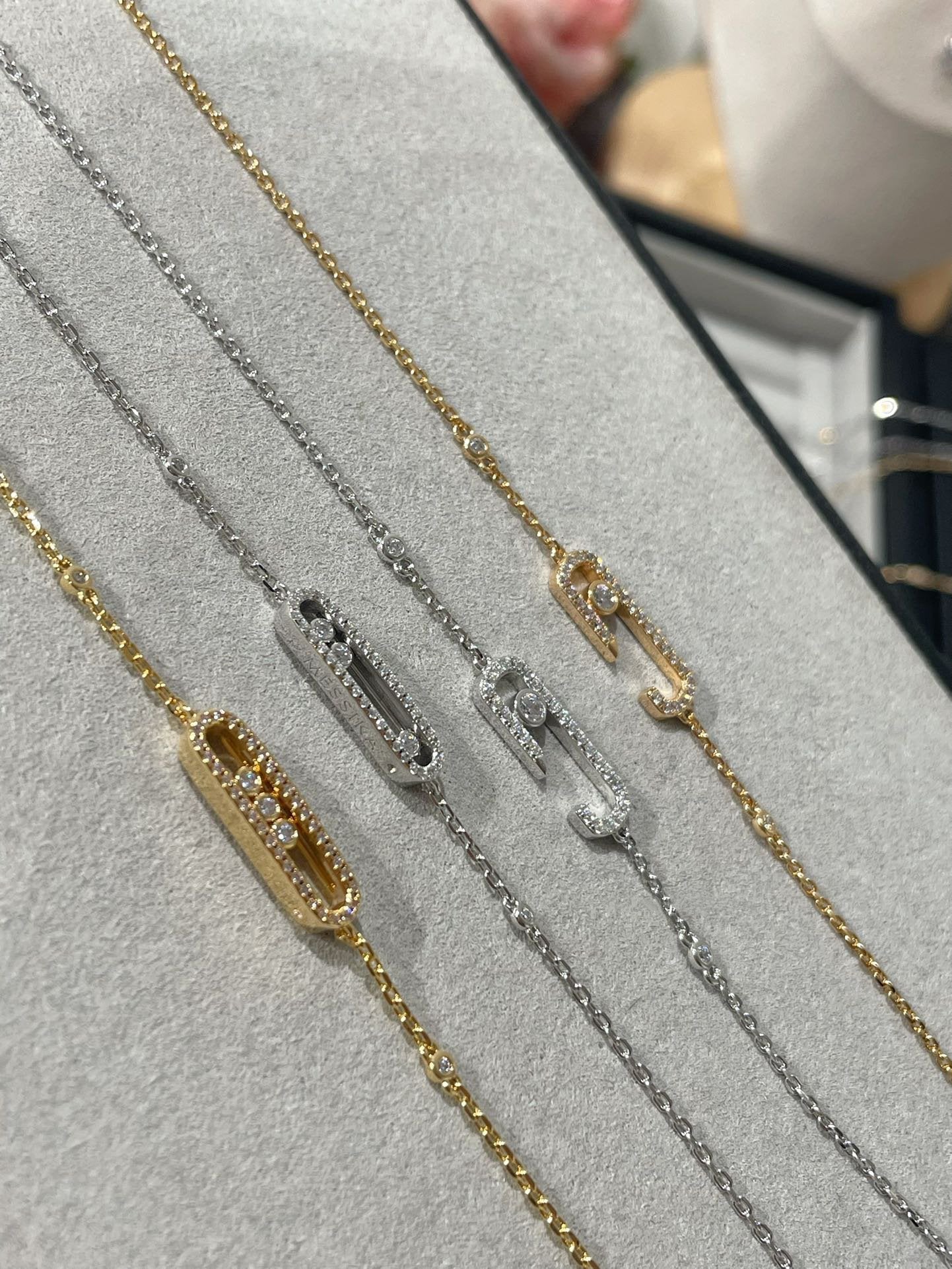 [Dawnora Jewelry]BABY MOVE DIAMOND BRACELET(Adjustable length)