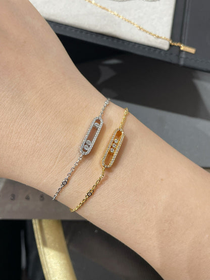[Dawnora Jewelry]BABY MOVE DIAMOND BRACELET(Adjustable length)