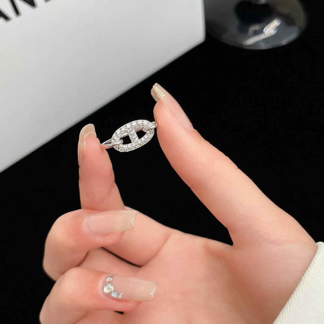 [Dawnora Jewelry]RONDE SMALL SILVER DIAMOND RING