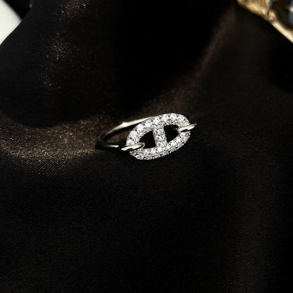 [Dawnora Jewelry]RONDE SMALL SILVER DIAMOND RING