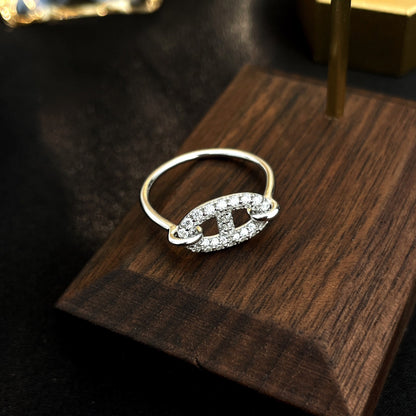 [Dawnora Jewelry]RONDE SMALL SILVER DIAMOND RING