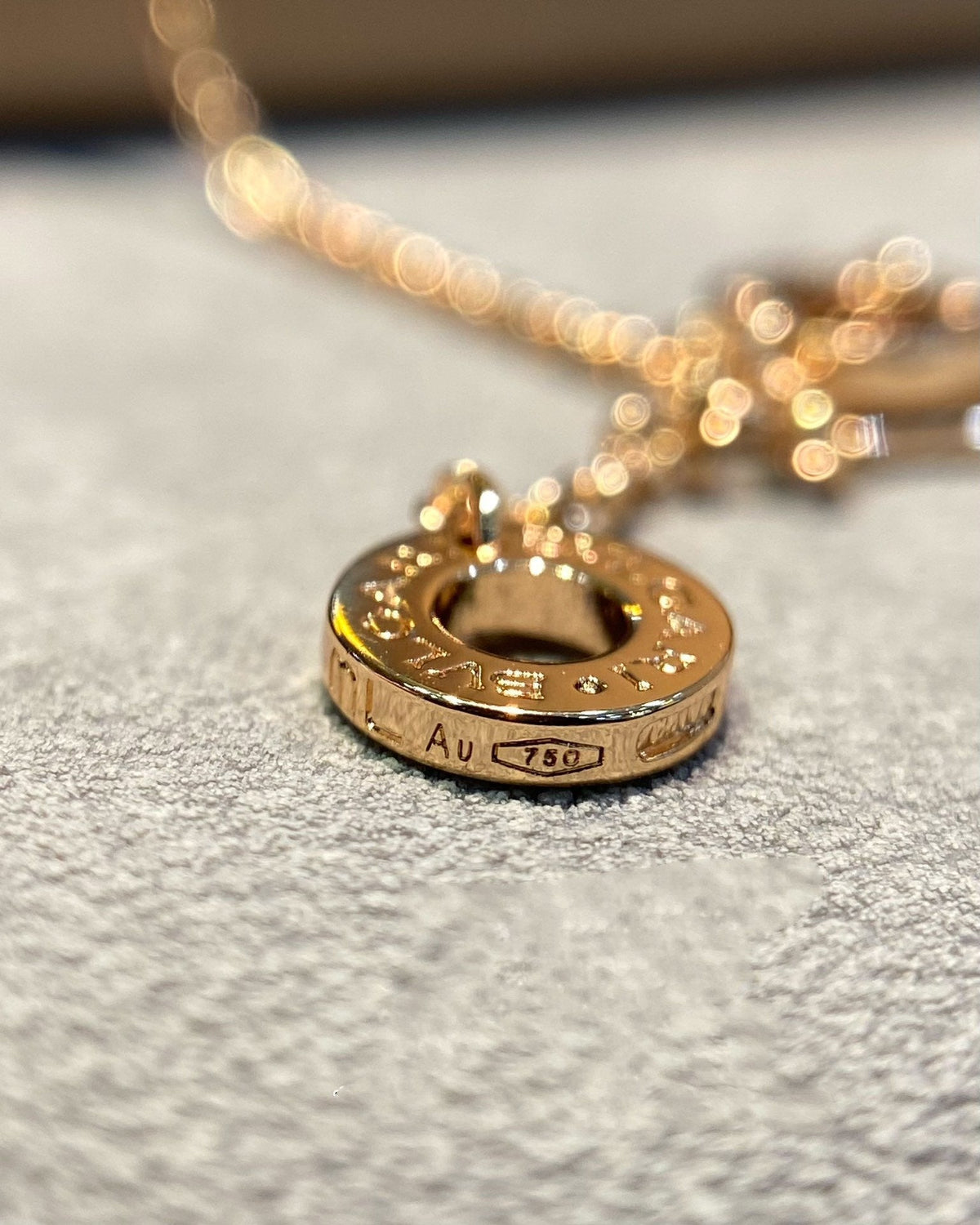 [Dawnora Jewelry]DREAM MOP DIAMOND PAVED PINK GOLD NECKLACE