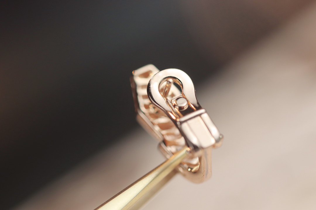 [Dawnora Jewelry]SERPENT PINK GOLD DIAMOND EARRINGS