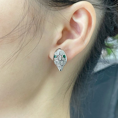 [Dawnora Jewelry]SERPENT DIAMOND STUD EARRINGS