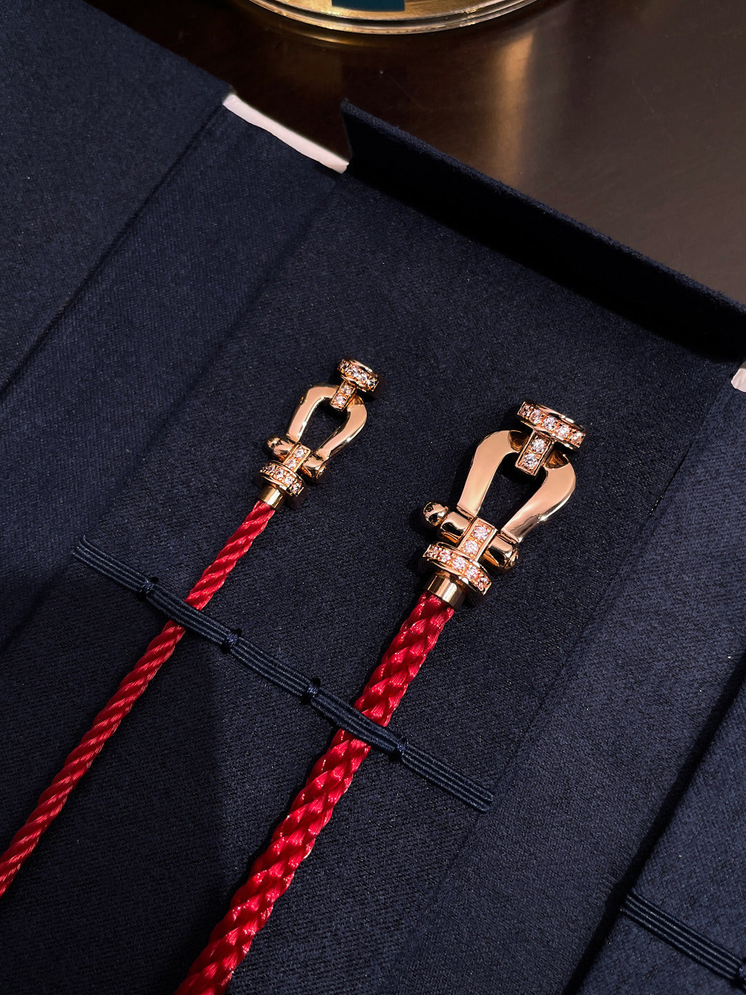 [Dawnora Jewelry]FORCE 10 HALF DIAMOND PINK GOLD RED CORDERI LARGE AND MEDIUM MODEL