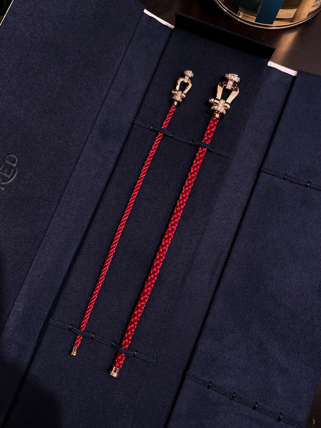 [Dawnora Jewelry]FORCE 10 HALF DIAMOND PINK GOLD RED CORDERI LARGE AND MEDIUM MODEL