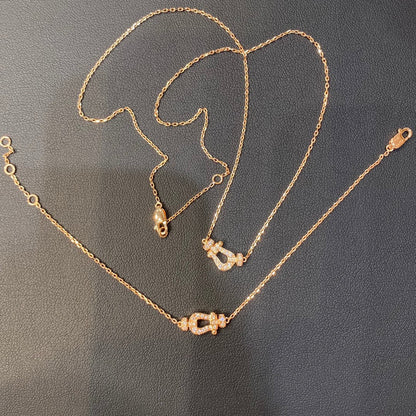 [Dawnora Jewelry]FORCE 10 DIAMOND PINK GOLD NECKLACE MINI MODEL