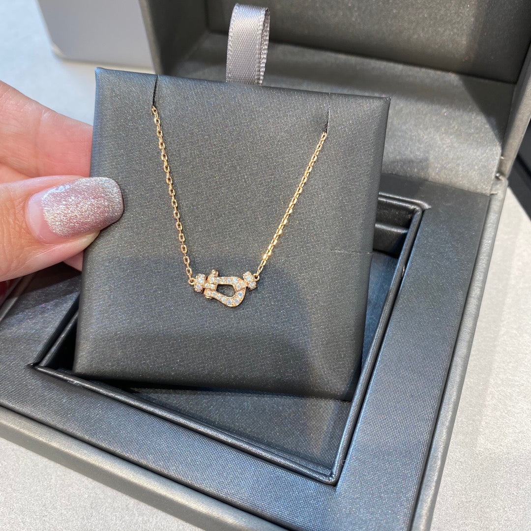 [Dawnora Jewelry]FORCE 10 DIAMOND PINK GOLD NECKLACE MINI MODEL