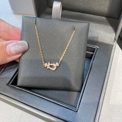 [Dawnora Jewelry]FORCE 10 DIAMOND PINK GOLD NECKLACE MINI MODEL