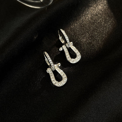 [Dawnora Jewelry]FORCE 10 FULL DIAMOND DROP EARRINGS MEDIUM MODEL