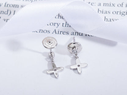 [Dawnora Jewelry]VIDYLLE SILVER DIAMOND MINI DROP EARRINGS