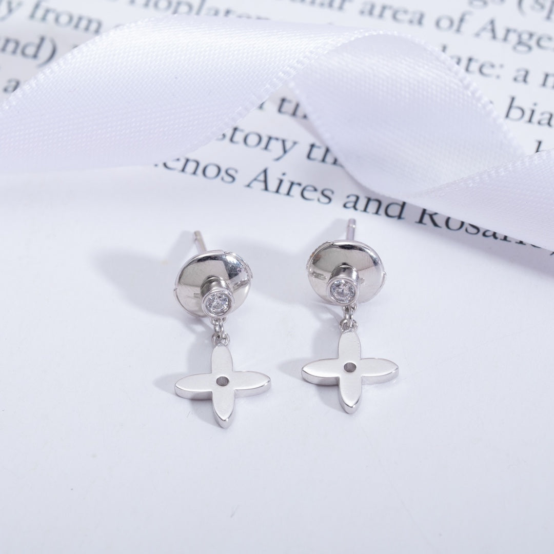 [Dawnora Jewelry]VIDYLLE SILVER DIAMOND MINI DROP EARRINGS