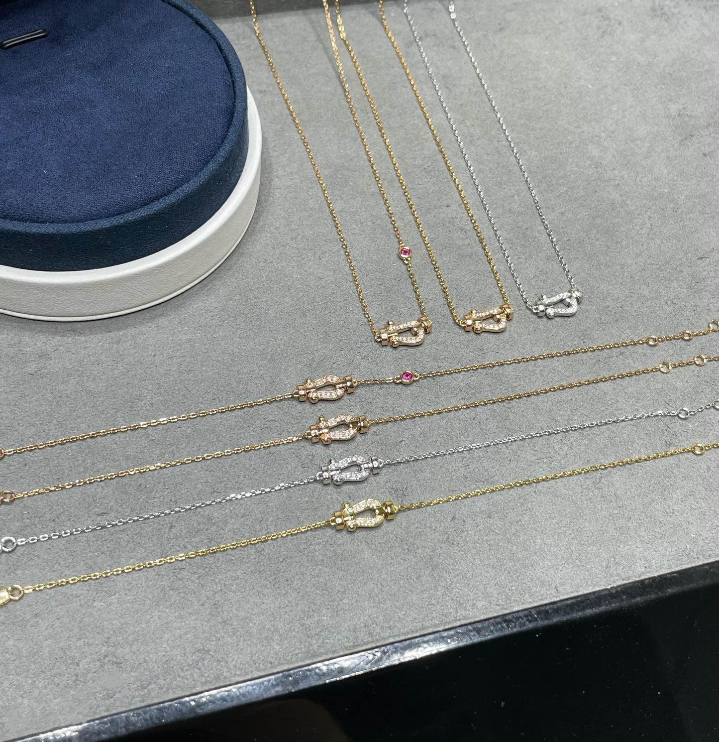 [Dawnora Jewelry]FORCE 10 DIAMOND PINK GOLD NECKLACE