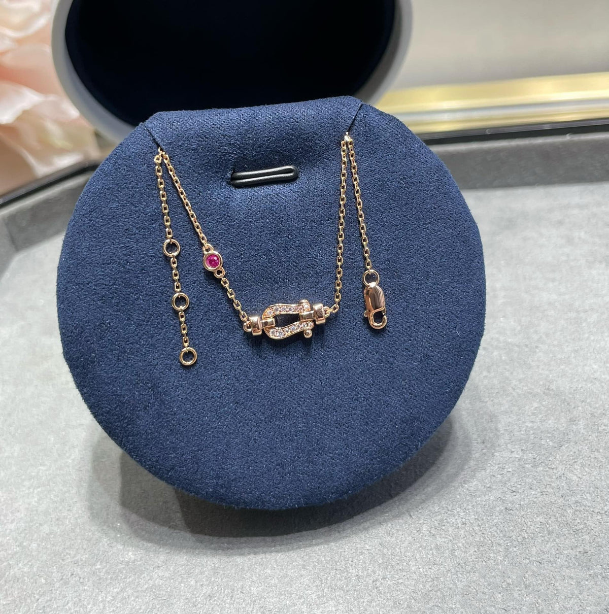 [Dawnora Jewelry]FORCE 10 DIAMOND CHAIN LINK PINK GOLD BRACELET