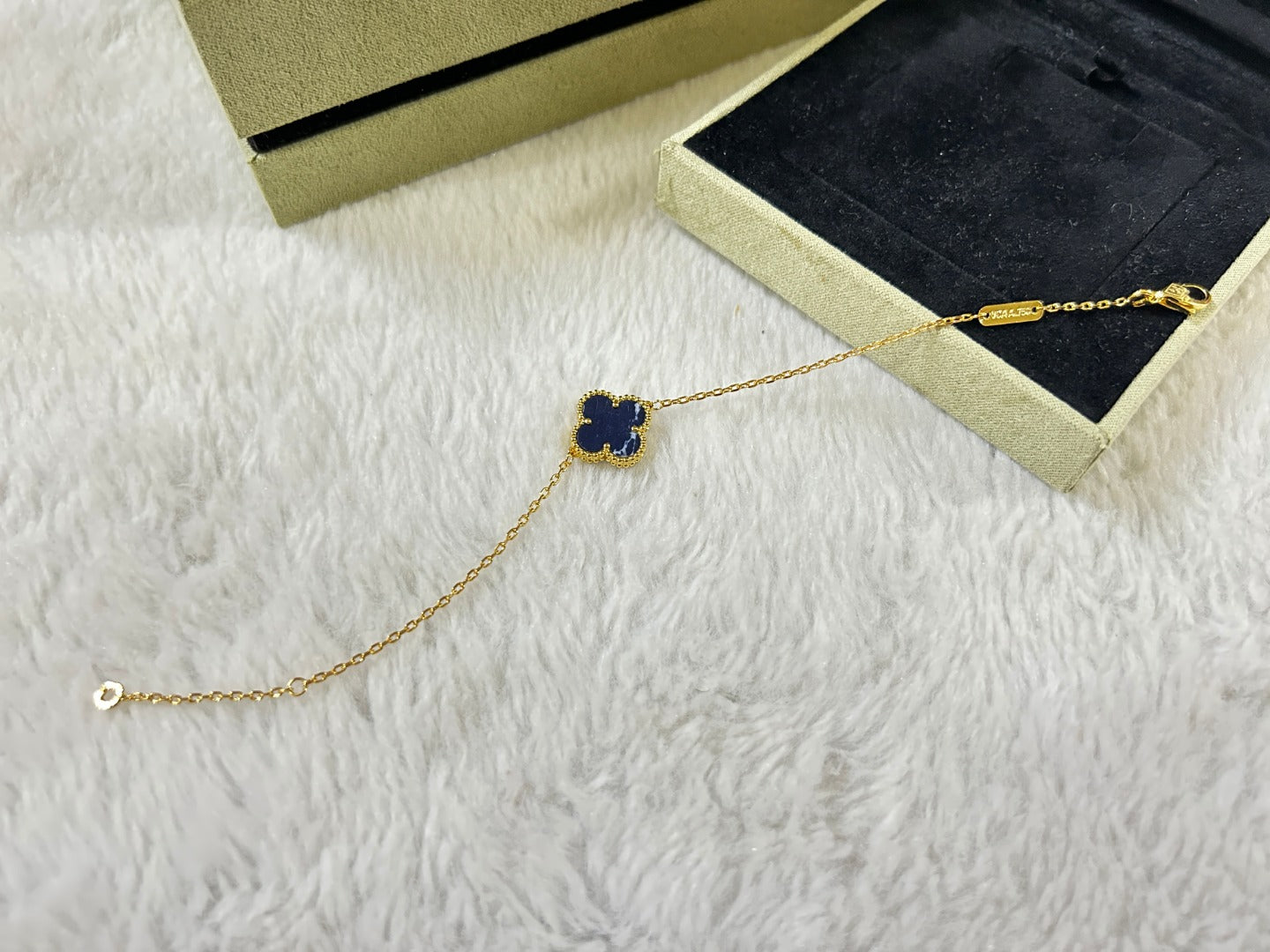 [Dawnora Jewelry]CLOVER 1 MOTIF PIETERSITE BRACELET