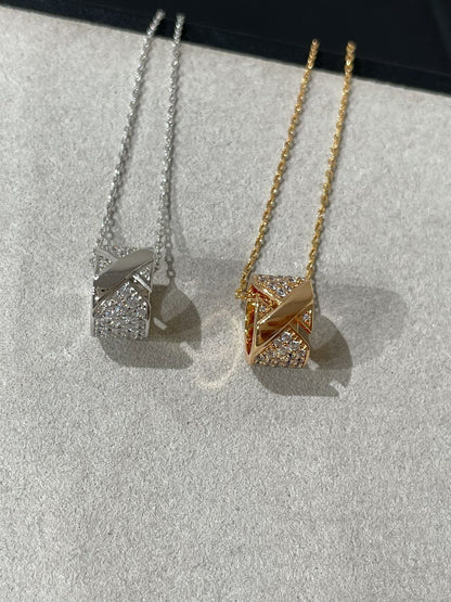 [Dawnora Jewelry]LIENS EVIDENCE DIAMOND PAVED NECKLACE