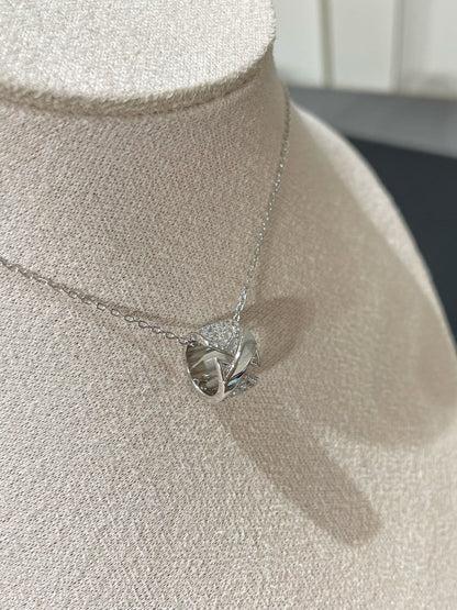 [Dawnora Jewelry]LIENS EVIDENCE DIAMOND PAVED NECKLACE