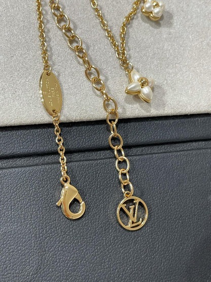 [Dawnora Jewelry]FLOWERGRAM GOLD MOP DOUBLE ROW NECKLACE