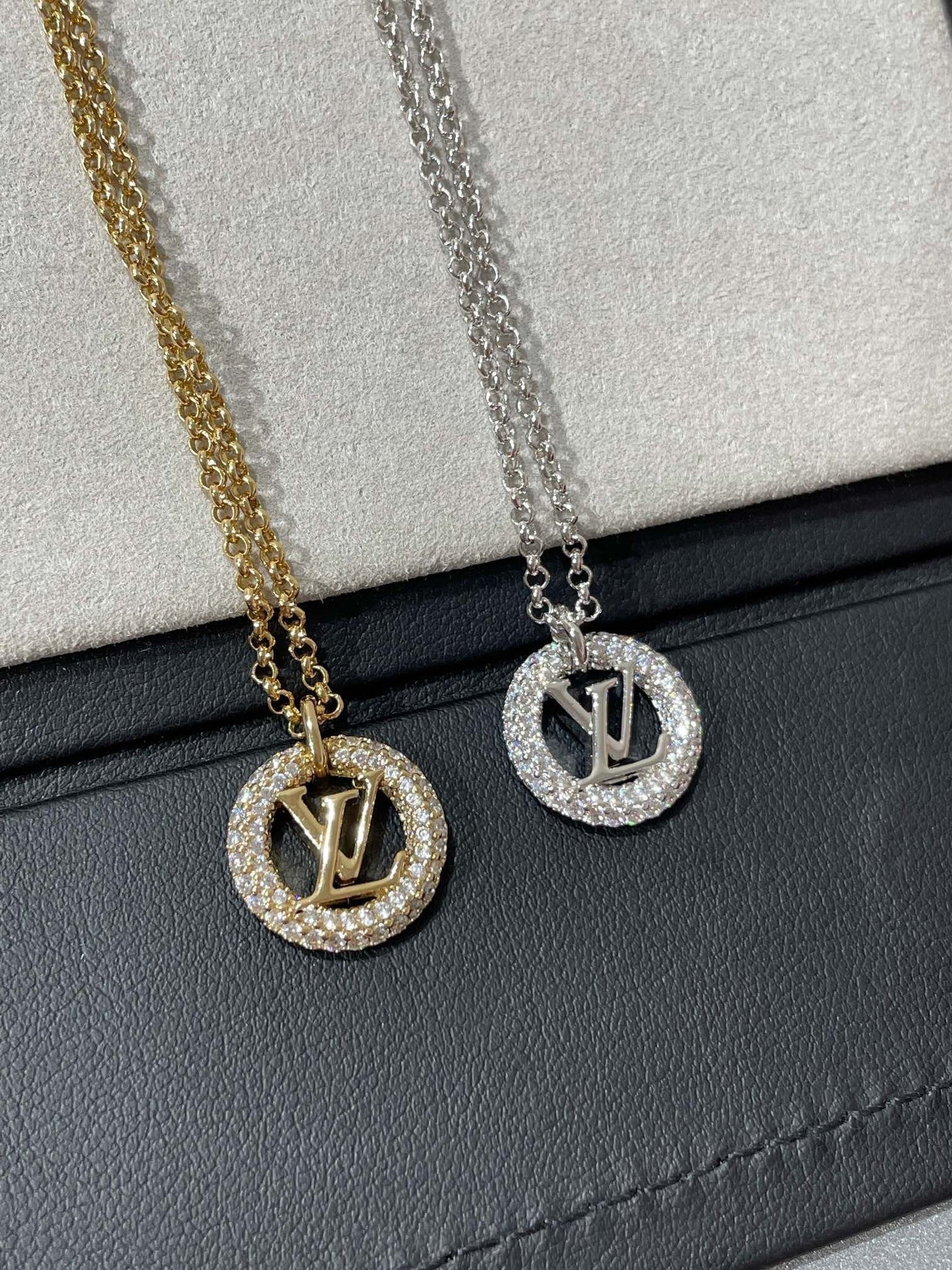 [Dawnora Jewelry]BY NIGHT DIAMOND PAVED NECKLACE