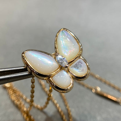 [Dawnora Jewelry]BUTTERFLY MOP DIAMOND NECKLACE