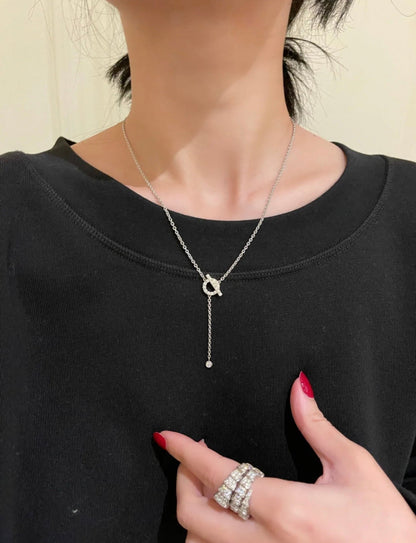 [Dawnora Jewelry]FINESSE SILVER DIAMOND NECKLACE