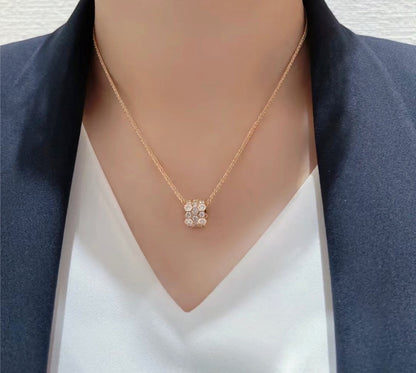 [Dawnora Jewelry]BEE LOVE DIAMOND PAVED 3 ROW NECKLACE