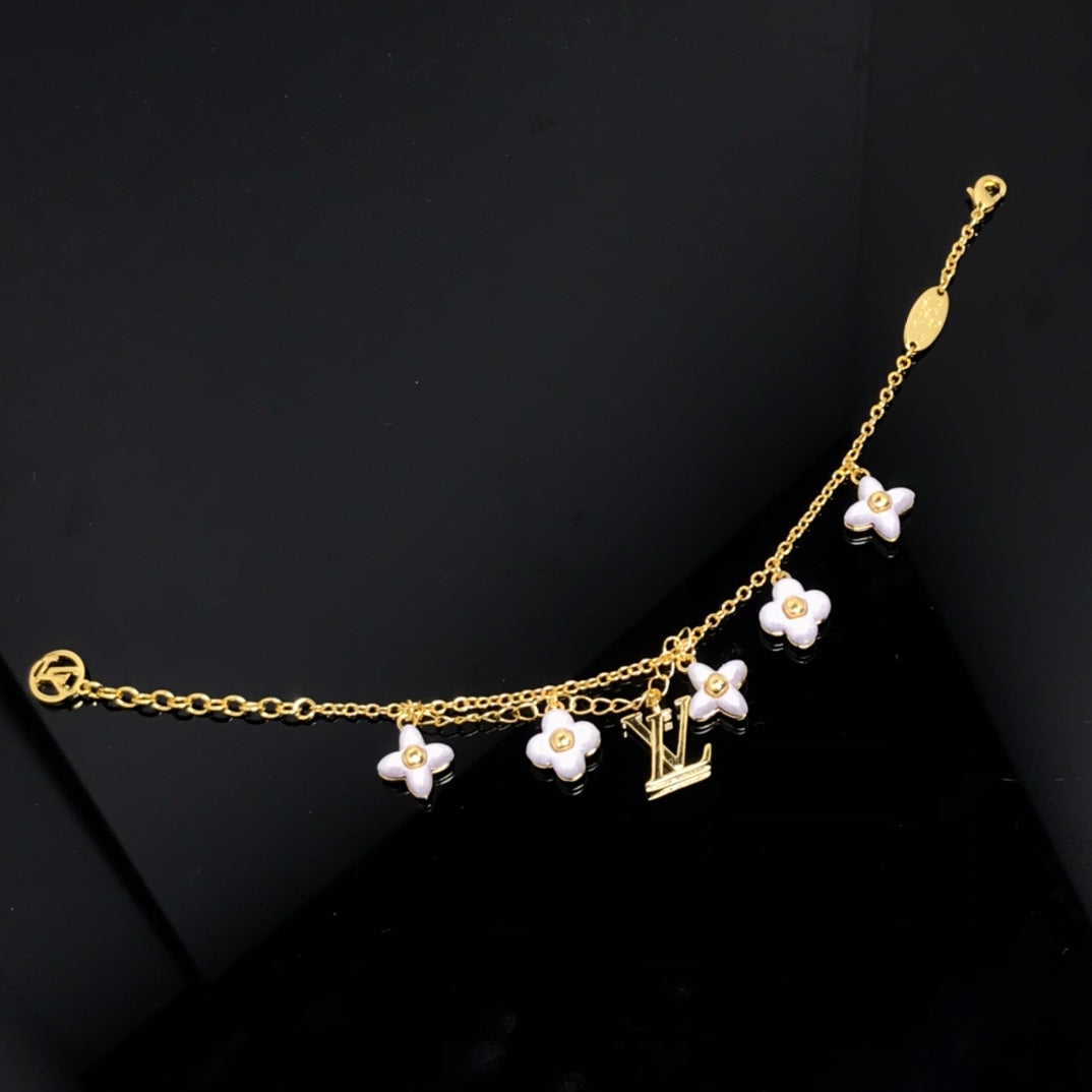 [Dawnora Jewelry]LOGO 6 MOTIF STAR AND SUN GOLD BRACELET