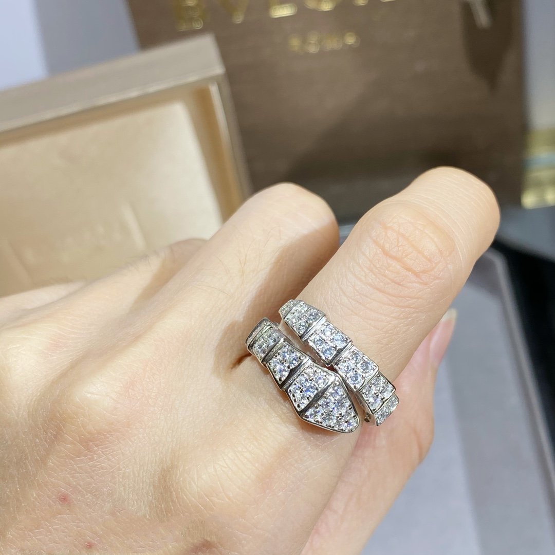 [Dawnora Jewelry]SERPENTI RING SILVER DIAMOND PAVED