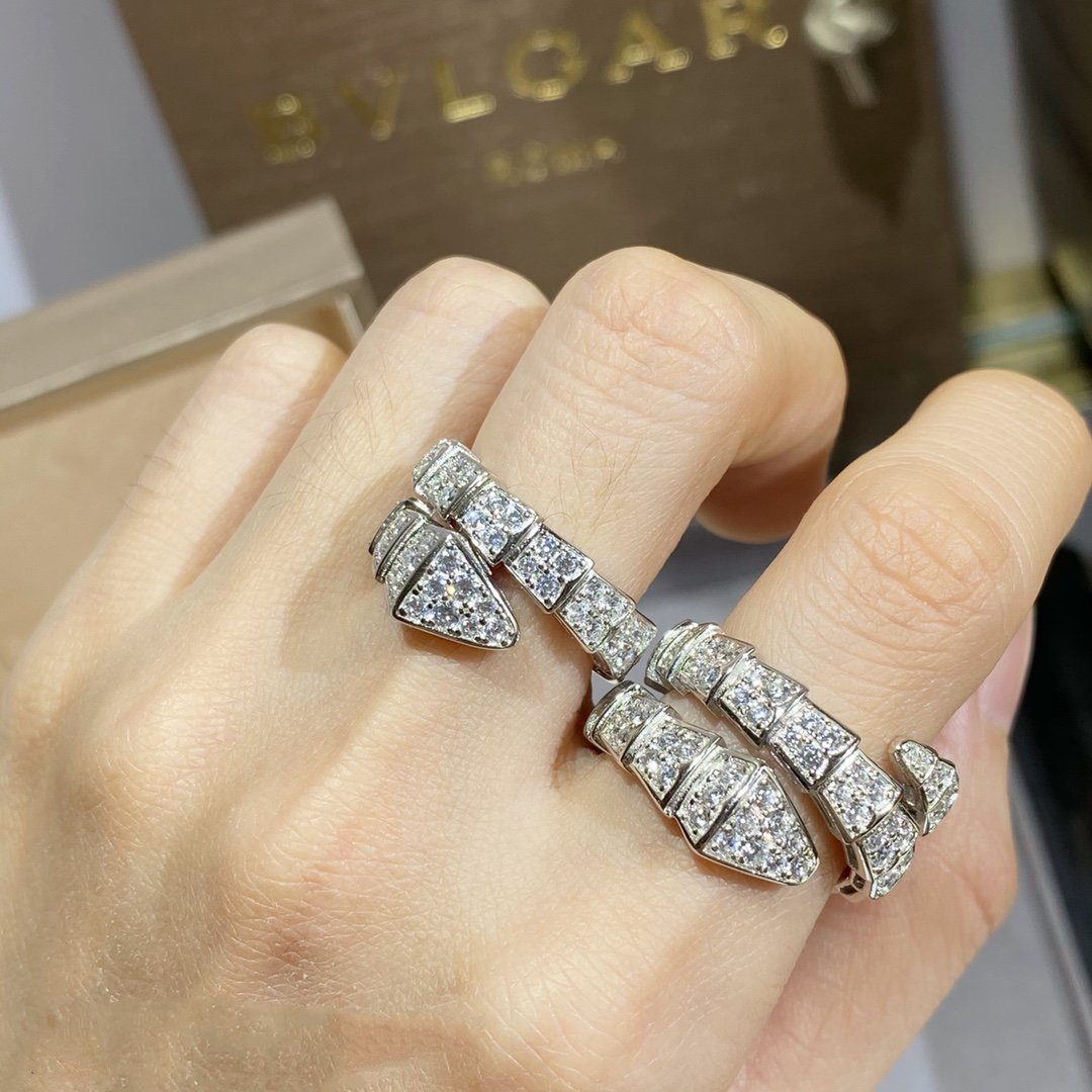 [Dawnora Jewelry]SERPENTI RING SILVER DIAMOND PAVED
